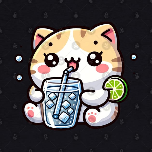 cute cat drinking soda by Ferdi Everywhere